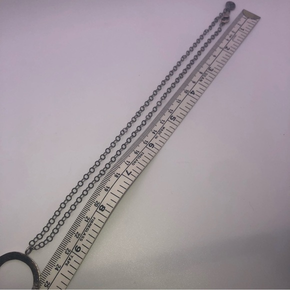 SILPADA Sterling Hammered Circles & Swirl Necklace Retired N1709 19” & 2.5” - Picture 9 of 10